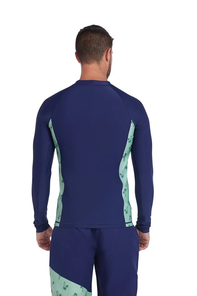 COEGA SUNWEAR  COEGA  Mens Mens Rashguard Long Sleeve - Navy Spring Palms for Men | Best Price UAE